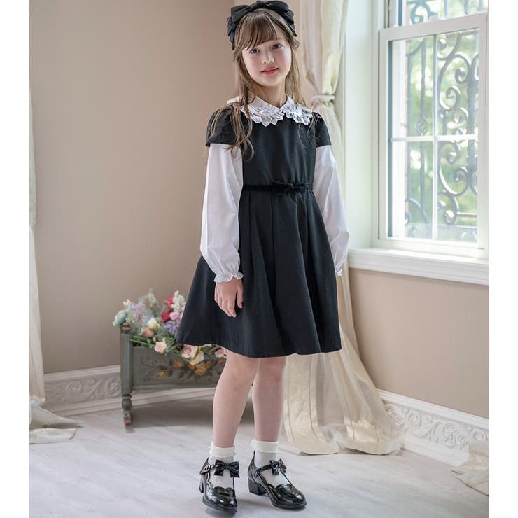 女の子 日本製 フォーマルレース丸襟[品番：CATK0000356