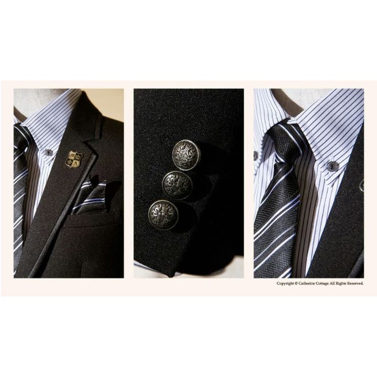 卒業式 スーツ 男の子サテン切替ジャケットスーツ6点セット[ジャケット | Catherine Cottage | 詳細画像4 