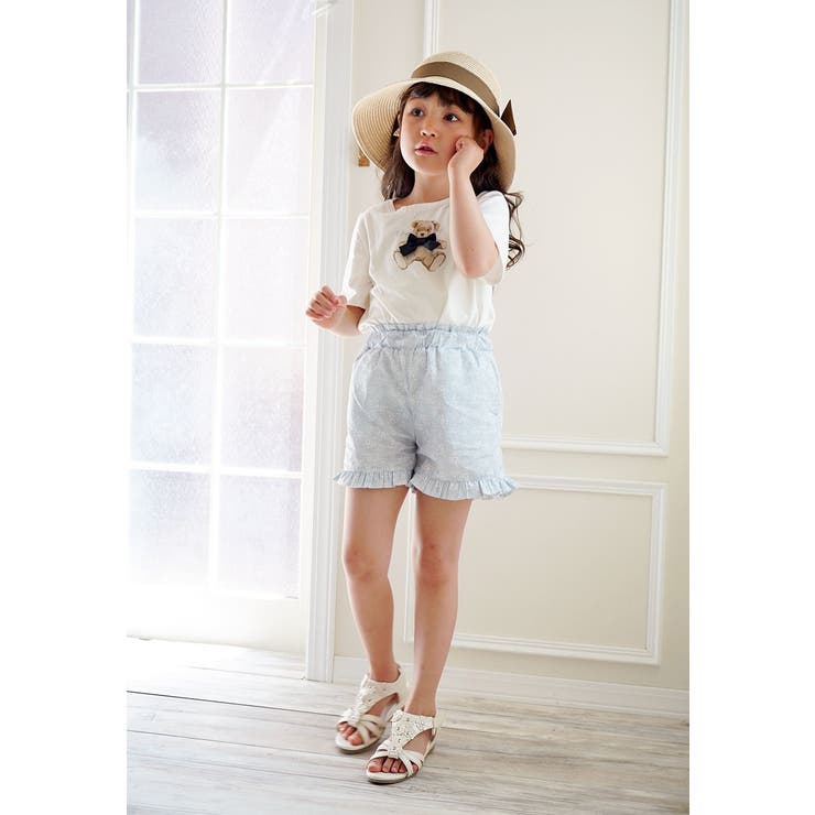 キッズ Tシャツ デコレーションプリント半袖Tシャツ 女の子 無地 白 | Catherine Cottage | 詳細画像23 