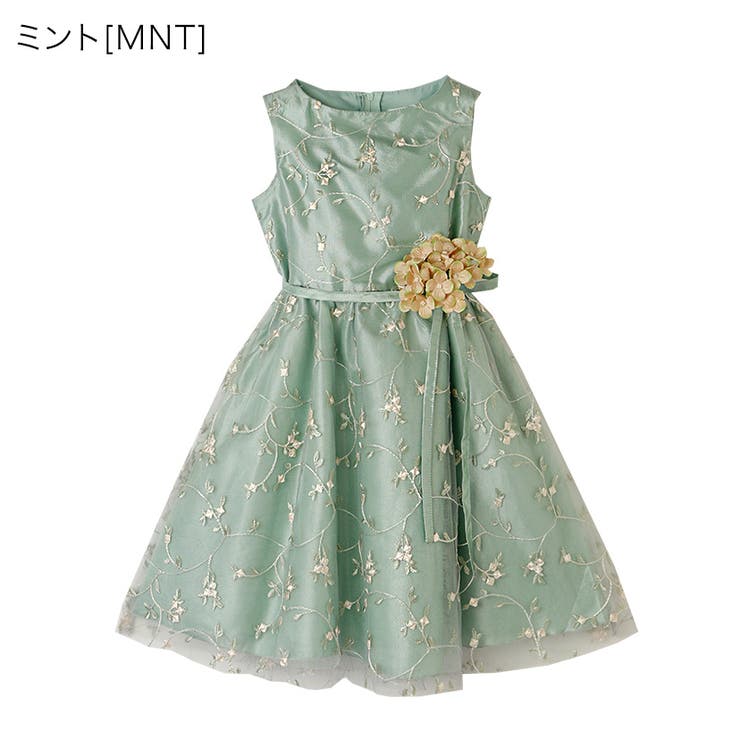刺繍チュールドレス フォーマル きちんとワンピース[品番