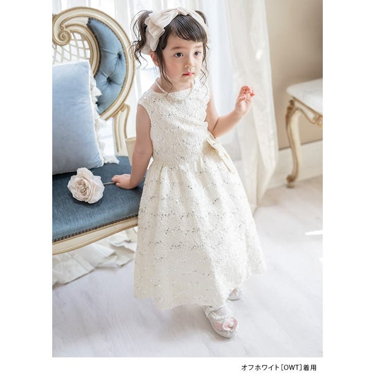 インポート　KATHARINE KIDD キャサリンキッド ビスコース　スカート キッズドレス 女の子 スパンコールレース[品番：CATK0003549