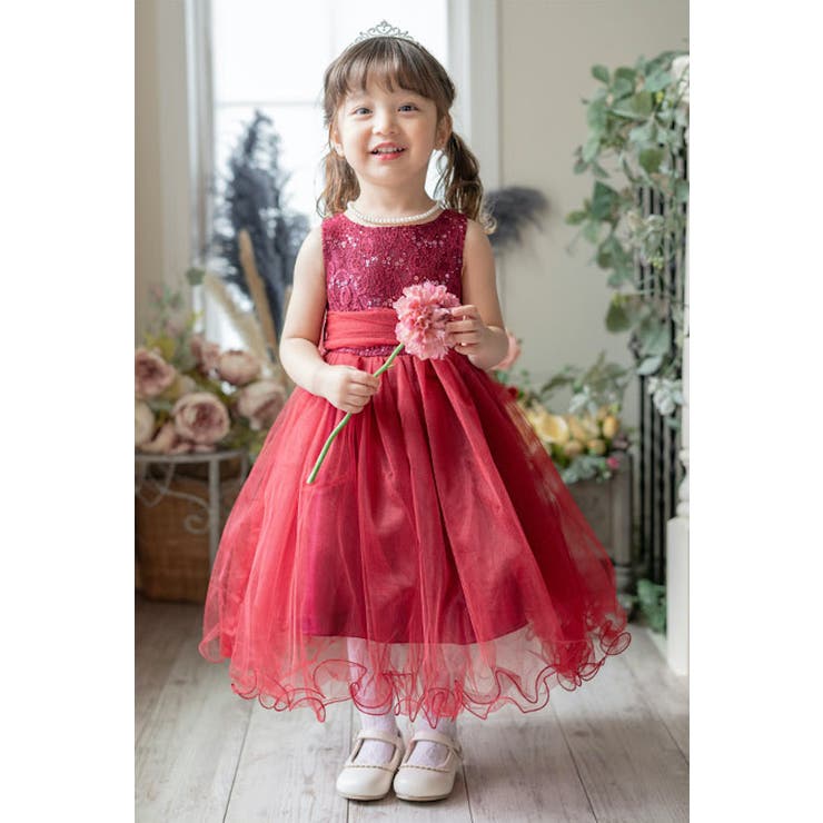 子供ドレス コスパ重視派のスパンコールレースチュールドレス キッズドレス | Catherine Cottage | 詳細画像9 