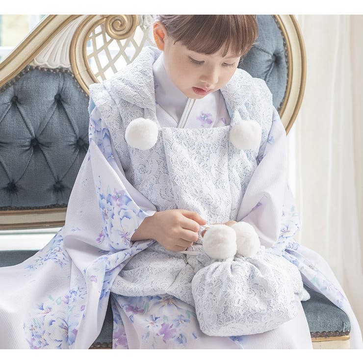 七五三 巾着バッグ ポンポンレース巾着 和装アクセサリー[品番