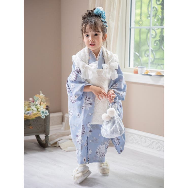 七五三 巾着バッグ ポンポンレース巾着 和装アクセサリー[品番