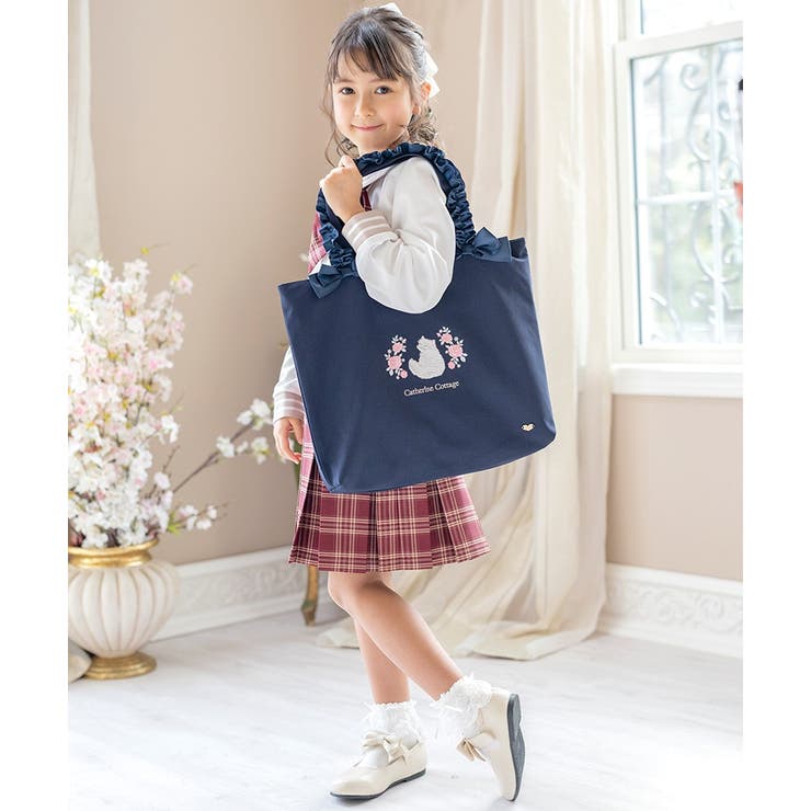 猫刺繍レッスンバッグ 女の子 おしゃれ | Catherine Cottage | 詳細画像10 