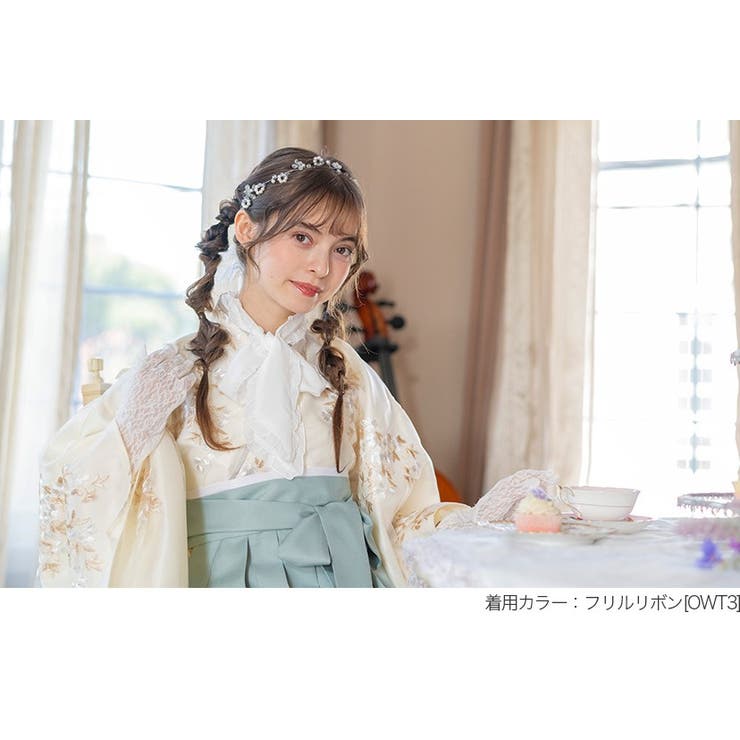 リボン付き レース半襦袢  卒業式袴 着物用肌着 肌襦袢 キャサリンコテージ | Catherine Cottage | 詳細画像5 