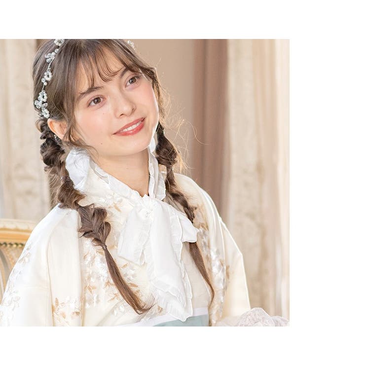 リボン付き レース半襦袢  卒業式袴 着物用肌着 肌襦袢 キャサリンコテージ | Catherine Cottage | 詳細画像6 