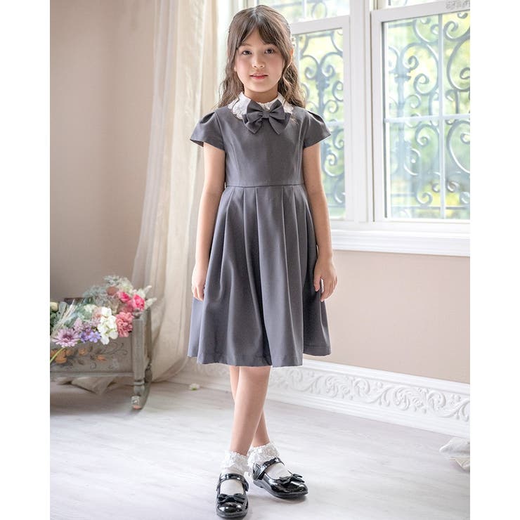 子ども　入学式　フォーマル　ボレロアンサンブル 丸襟ワンピースとボレロのアンサンブル 入学式 女の子スーツ