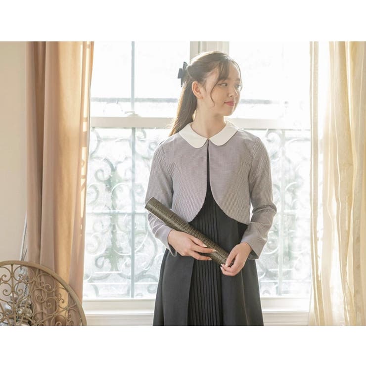 女の子 入学式スーツ 前プリーツワンピーススーツ【白襟ボレロ | Catherine Cottage | 詳細画像7 