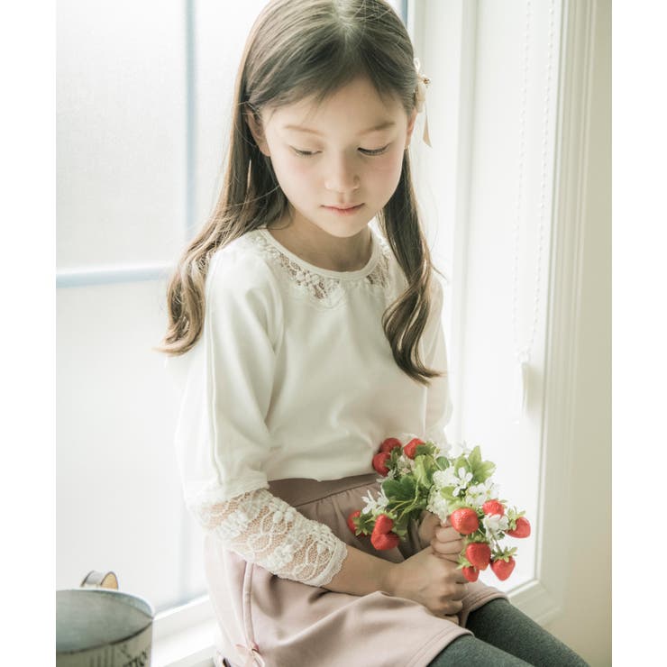 キッズ 長袖トップス ポイントレース女の子カットソー[品番：CATK0002995]｜Catherine Cottage（キャサリンコテージ）のキッズ ファッション通販｜SHOPLIST（ショップリスト）