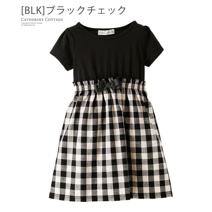 キッズワンピース 半袖リボンドッキングワンピース 女の子 品番 Catk Catherine Cottage キャサリンコテージ のキッズファッション通販 Shoplist ショップリスト