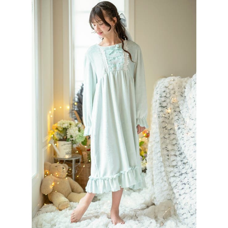 ふわふわフリースフラワーレース＆クロスリボンネグリジェ キャサリンコテージ ゆめ… | Catherine Cottage | 詳細画像19 