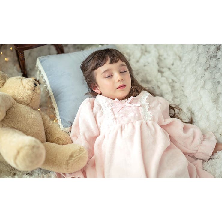 ふわふわフリースフラワーレース＆クロスリボンネグリジェ キャサリンコテージ ゆめ… | Catherine Cottage | 詳細画像4 