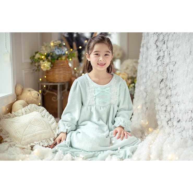 ふわふわフリースフラワーレース＆クロスリボンネグリジェ キャサリンコテージ ゆめ… | Catherine Cottage | 詳細画像8 