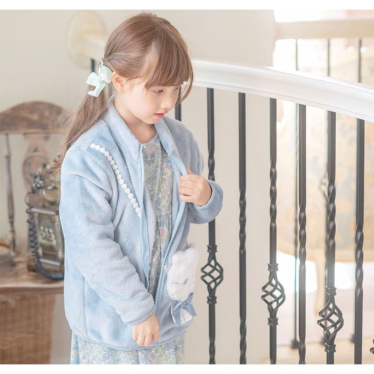 白猫ポシェットフリース ブルゾン ジップアップ | Catherine Cottage | 詳細画像8 