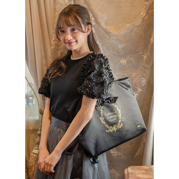 お花リボンのレッスンバッグ 絵本バッグ 図書バッグ | Catherine Cottage | 詳細画像11 