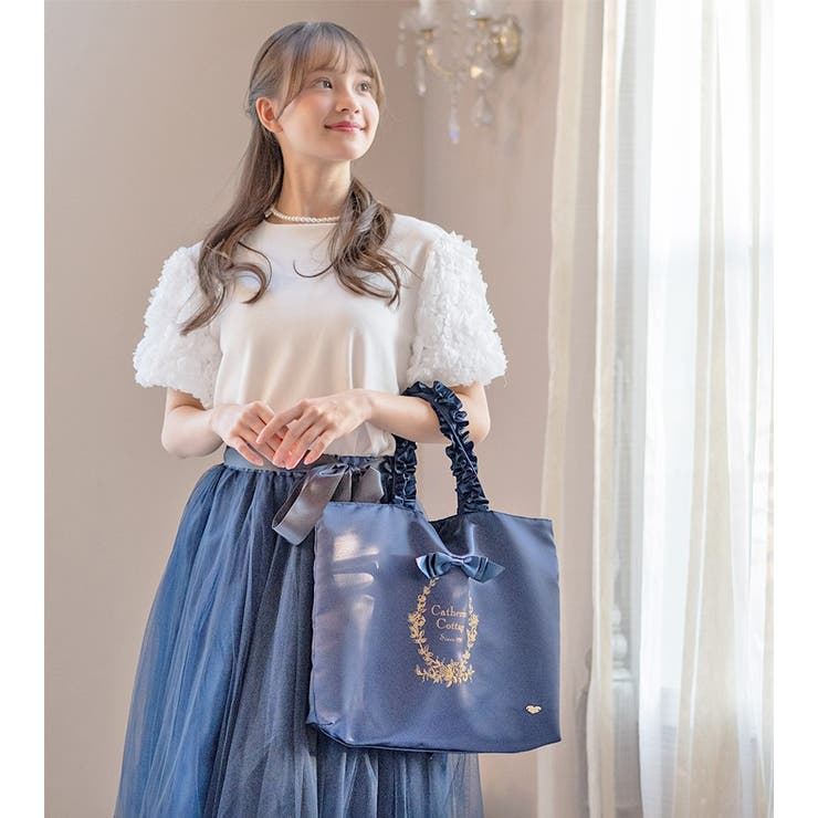 お花リボンのレッスンバッグ 絵本バッグ 図書バッグ | Catherine Cottage | 詳細画像12 