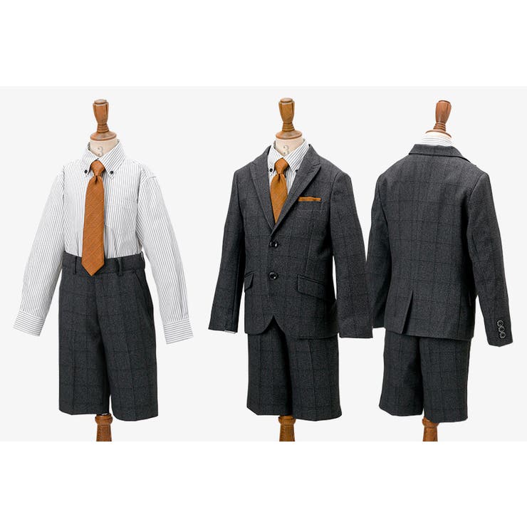 男の子 入学式 2つボタンスーツ5点セット[品番：CATK0003663