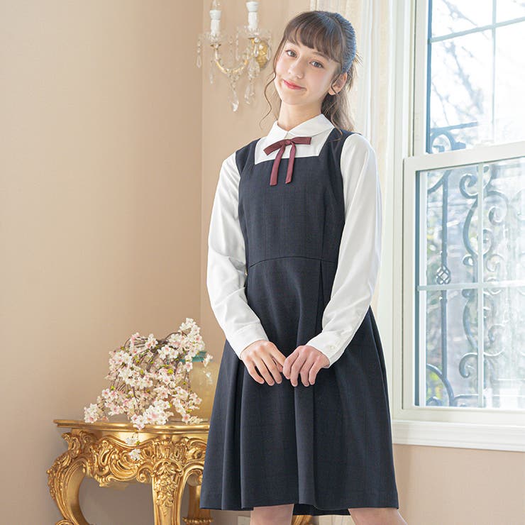 卒業式 入学式 ジャンスカ風ドッキングワンピース[品番:CATK0003486 卒業式 入学式 ジャンスカ風ドッキングワンピース[品番:CATK0003486