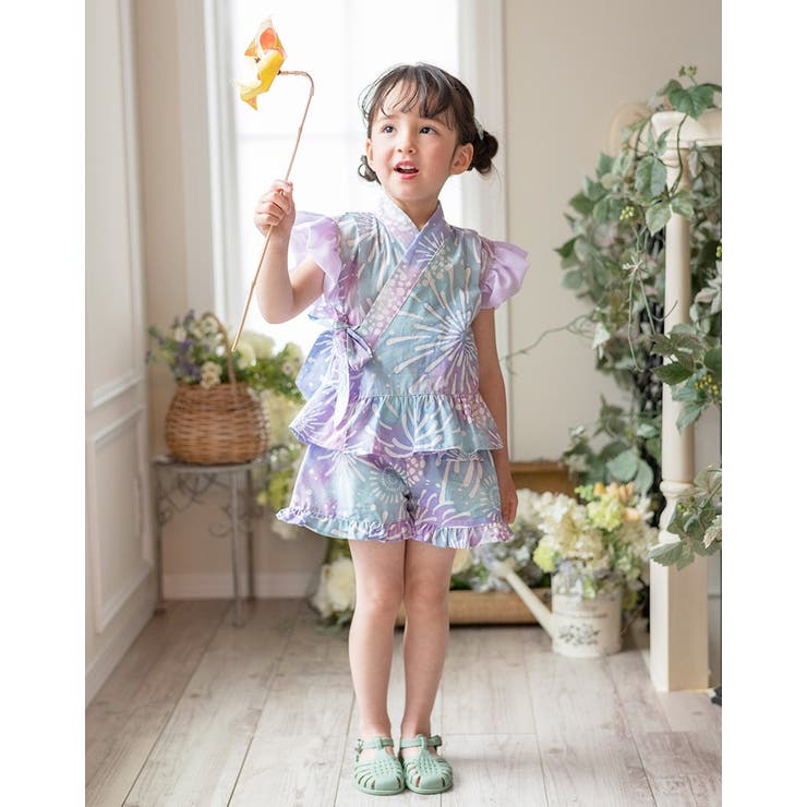 フリル使いがかわいい！ キッズ女の子甚平 ベビー | Catherine Cottage | 詳細画像11 