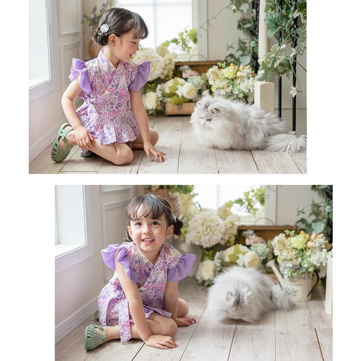 フリル使いがかわいい！ キッズ女の子甚平 ベビー | Catherine Cottage | 詳細画像13 