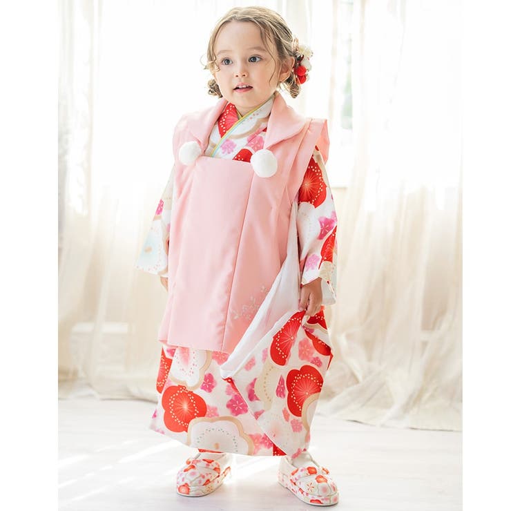 キャサリンコテージ　3歳七五三着物　草履スリッポン＋足袋付 七五三3歳女児 草履 うさぎファースリッポン 白 サンダル 和装