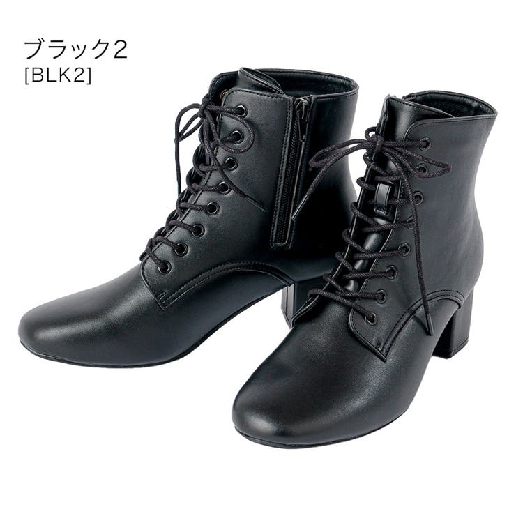 ブラック2[BLK2] | レースアップヒールブーツ 袴ブーツ 編み上げブーツ | Catherine Cottage
