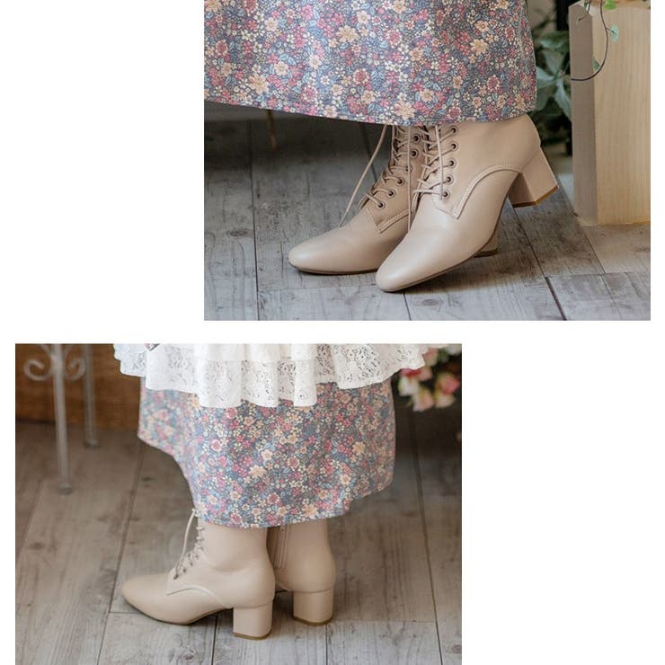 レースアップヒールブーツ 袴ブーツ 編み上げブーツ | Catherine Cottage | 詳細画像7 