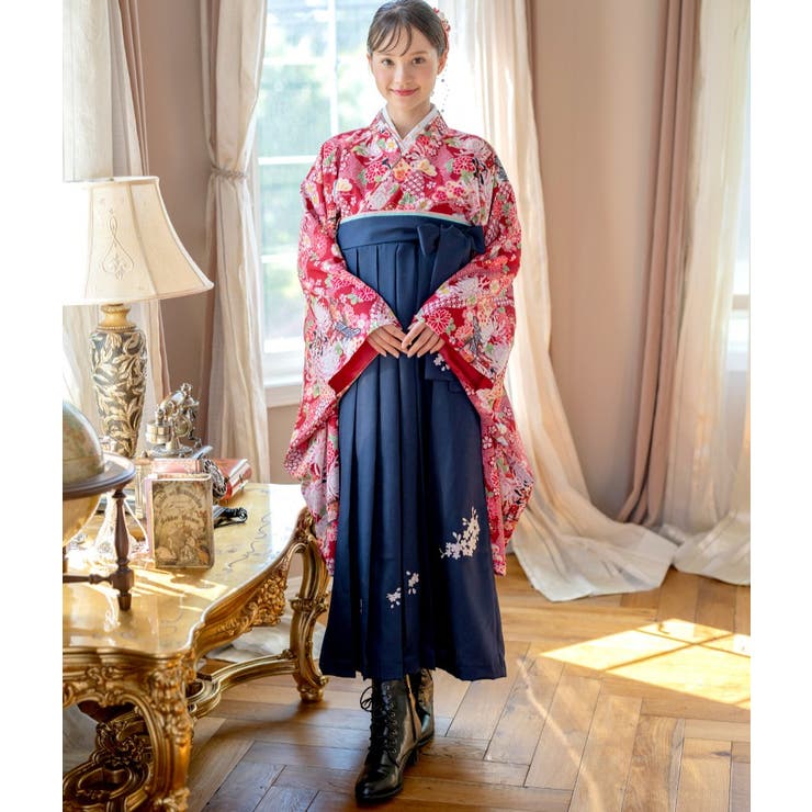 レースアップヒールブーツ 袴ブーツ 編み上げブーツ[品番：CATK0003631