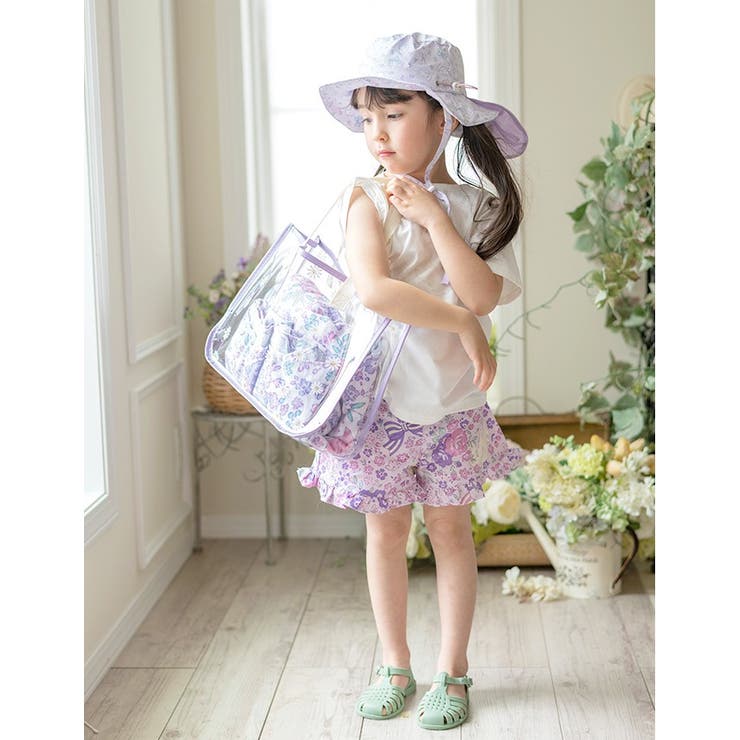 お花プリントプールバッグ お花ヘアクリップ付き ビニールバッグ | Catherine Cottage | 詳細画像6 