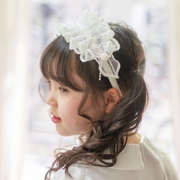 キッズフリルカチューシャ アクセサリー ヘアアクセサリー[品番