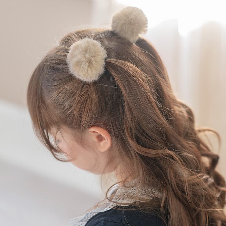 ぽんぽん ヘアゴム  2個セット  ふわふわ ポンポン ヘアアクセサリー ぽんぽん ヘアゴム 2個セット ふわふわ ポンポン ヘア