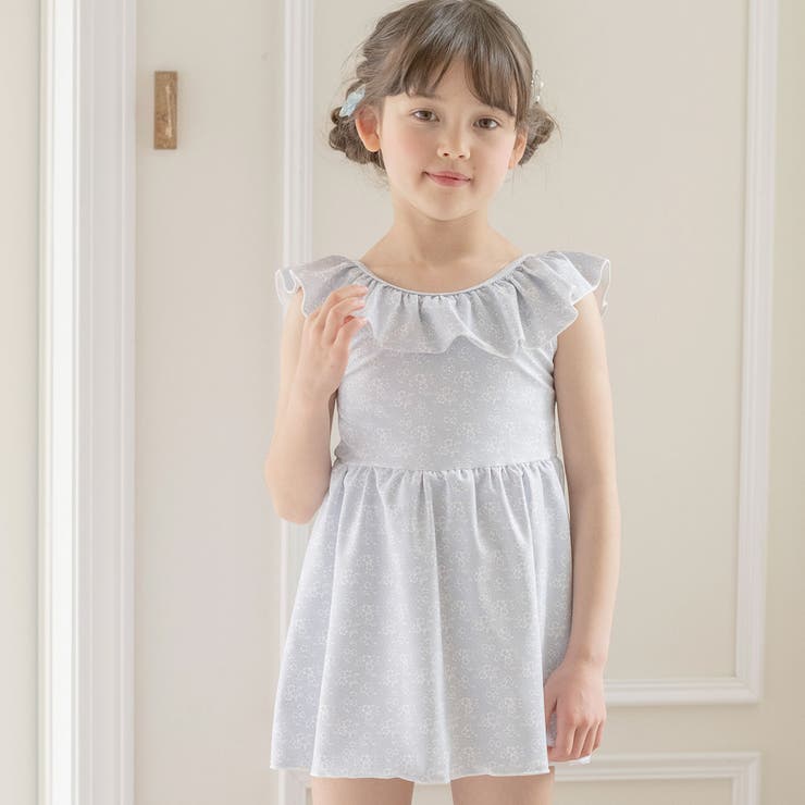 花柄・ミント[MNT] | キッズ 女の子 水着 | Catherine Cottage