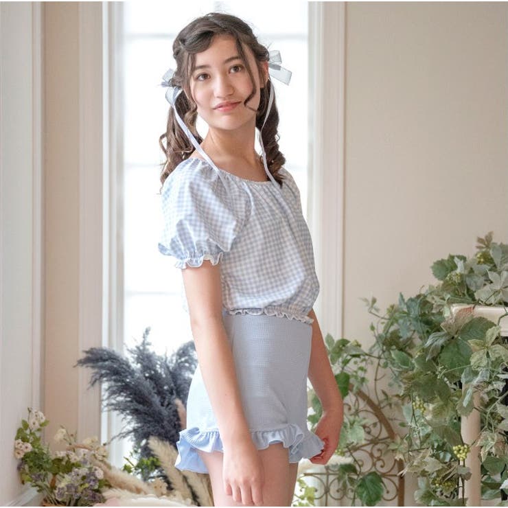 パフ袖トップス＆フリルパンツ水着セット パフスリーブスイムウェア セパレート上下… | Catherine Cottage | 詳細画像9 