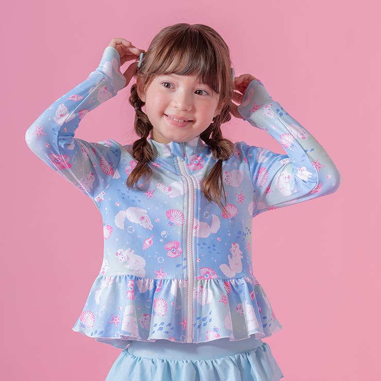 マリン猫・ブルー[MBLUJJ] | キッズ ジュニア ガーリーフリル | Catherine Cottage