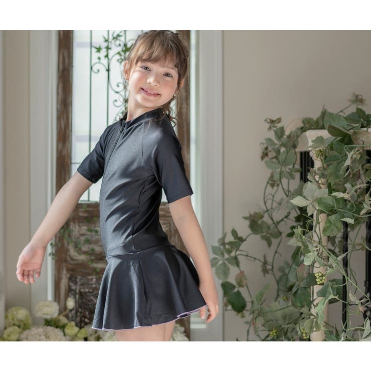 半袖ラッシュガードワンピース水着