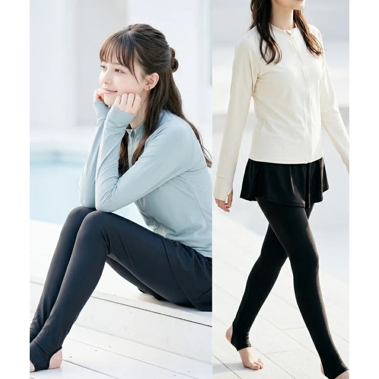 トレンカ一体型ショートパンツと長袖ラッシュガードの優秀水着セット キッズ 女の子 | Catherine Cottage | 詳細画像18 