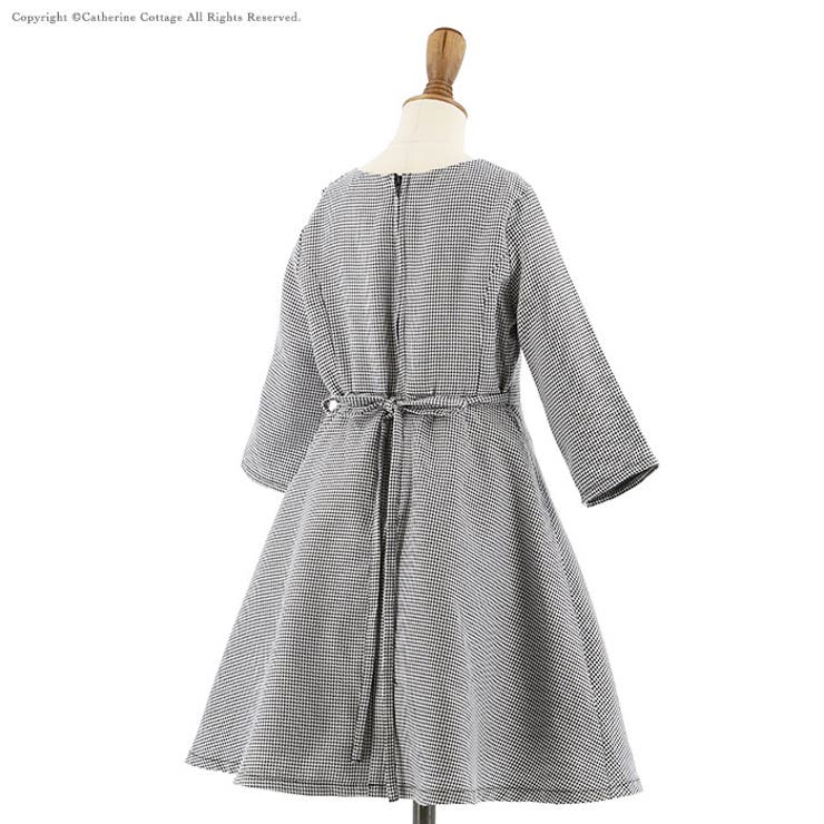 花コサージュ付き フォーマル千鳥格子七分袖ワンピース 品番 Catk Catherine Cottage キャサリンコテージ のキッズファッション通販 Shoplist ショップリスト