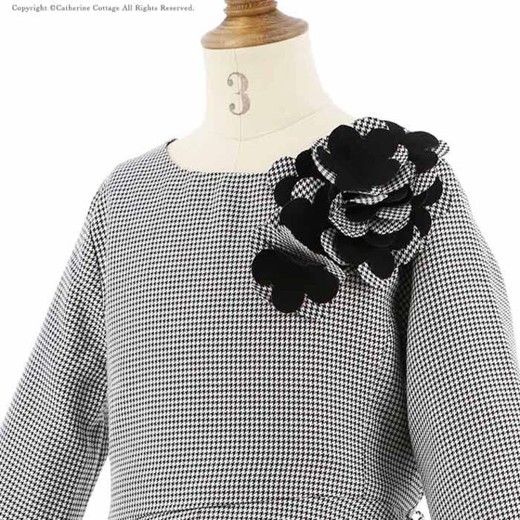 花コサージュ付き フォーマル千鳥格子七分袖ワンピース 品番 Catk Catherine Cottage キャサリンコテージ のキッズ ファッション通販 Shoplist ショップリスト