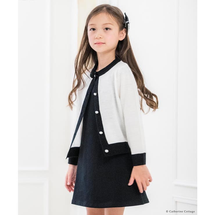 バイカラー ニットカーディガン 女の子 子供服 品番 Catk Catherine Cottage キャサリンコテージ のキッズファッション通販 Shoplist ショップリスト