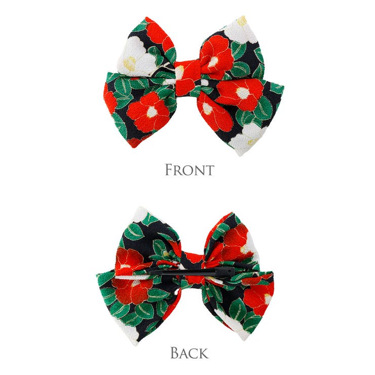 和風髪飾り 椿ハイカラさんリボンクリップ ちりめん着物 | Catherine Cottage | 詳細画像18 