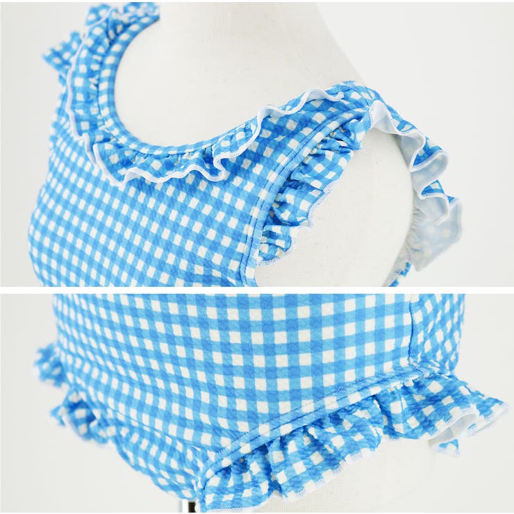 女の子水着 ワッフルライクギンガムチェック ワンピース型 | Catherine Cottage | 詳細画像27 