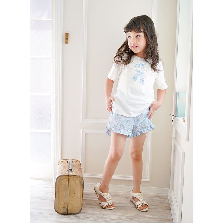 キッズ Tシャツ デコレーションプリント半袖Tシャツ 女の子 無地 白 | Catherine Cottage | 詳細画像17 