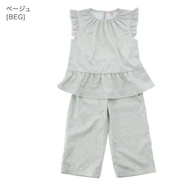 ベージュ[BEG] | ナチュラル＆ガーリーコーデ 小花柄セットアップ 女の子 夏服 | Catherine Cottage