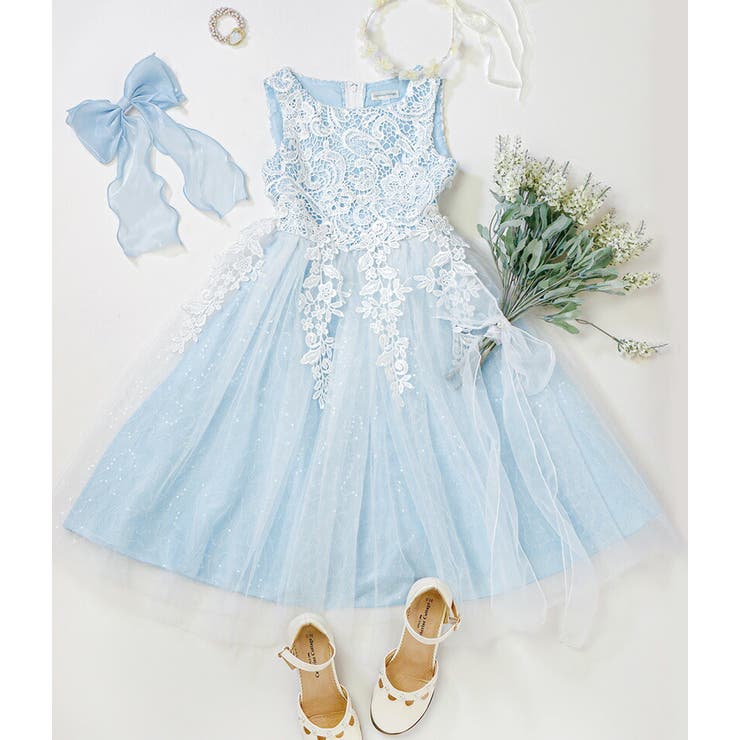 キッズドレス ケミカルレース スパンコールチュールドレス | Catherine Cottage | 詳細画像2 