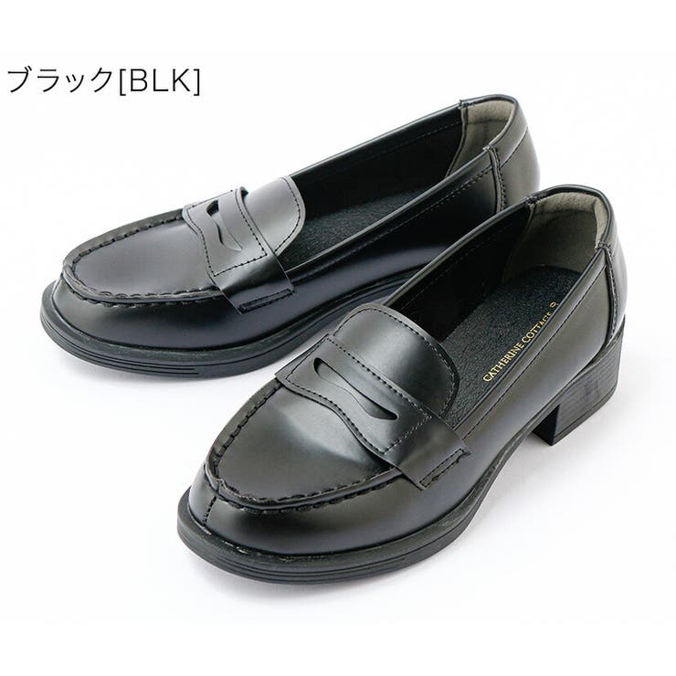 ブラック[BLK] | 女の子靴 かかとクッション入りヒールローファー フォーマルシューズ | Catherine Cottage