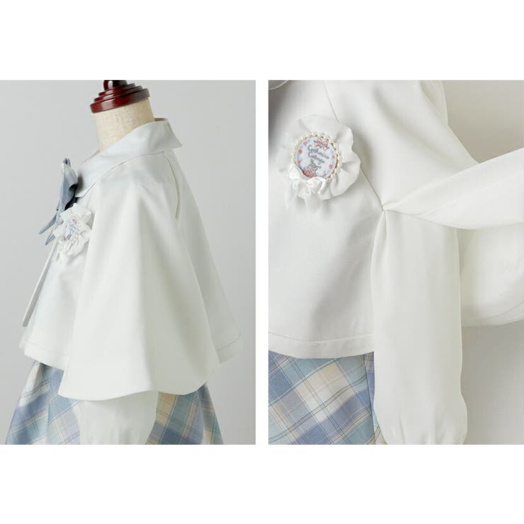 ケープ付き チェック柄ワンピース セットアップ | Catherine Cottage | 詳細画像10 