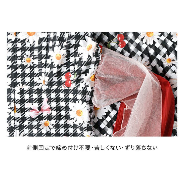 背中ファスナー シワ兵児帯一体型ゆかた 浴衣 | Catherine Cottage | 詳細画像13 