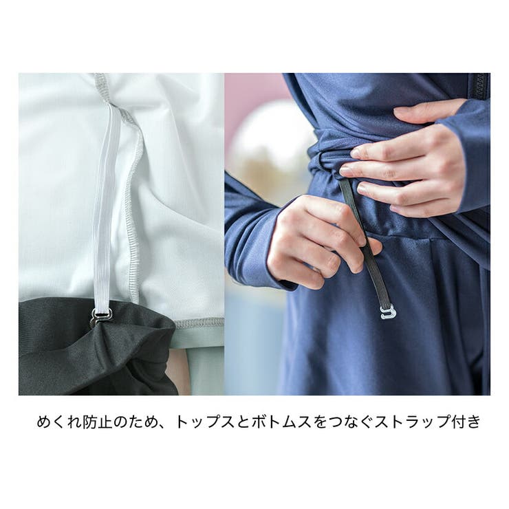 トレンカ一体型ショートパンツと長袖ラッシュガードの優秀水着セット キッズ 女の子 | Catherine Cottage | 詳細画像8 