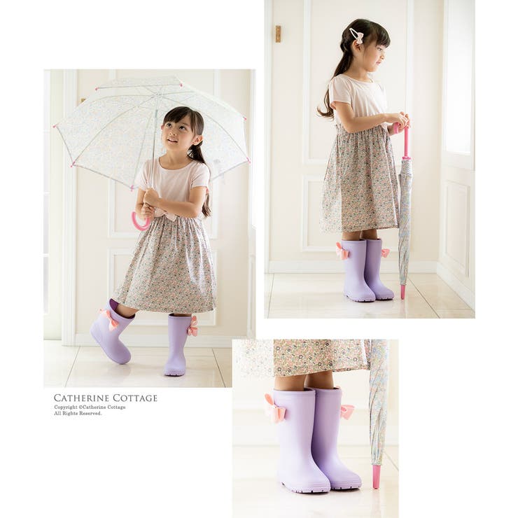 サイドリボン レインブーツ 長靴 キッズ 女の子 ジュニア | Catherine Cottage | 詳細画像20 
